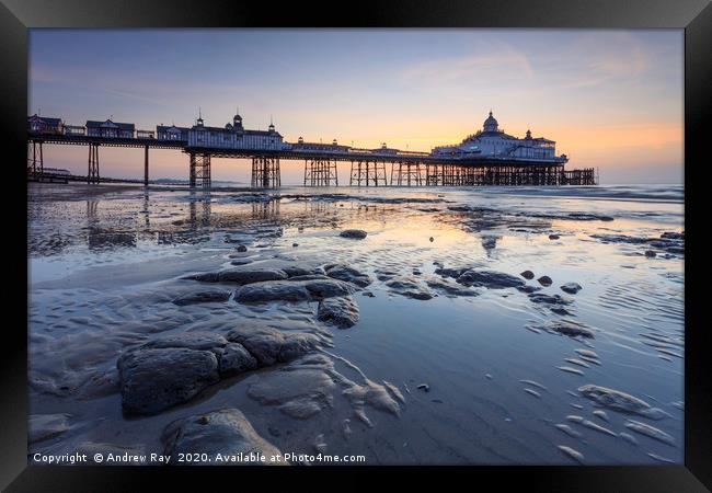 Sunrise at Eastbourne Pier Framed Print by Andrew Ray