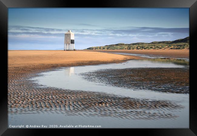 Towards Burnham Lighthouse Framed Print by Andrew Ray