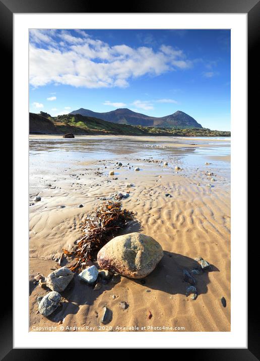 Yr Eifl from Trefor Beach Framed Mounted Print by Andrew Ray