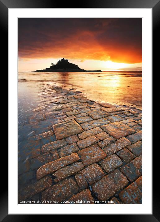 Causeway to the Mount Framed Mounted Print by Andrew Ray