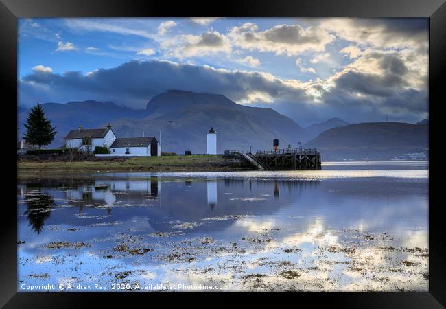 Corpach Reflections Framed Print by Andrew Ray