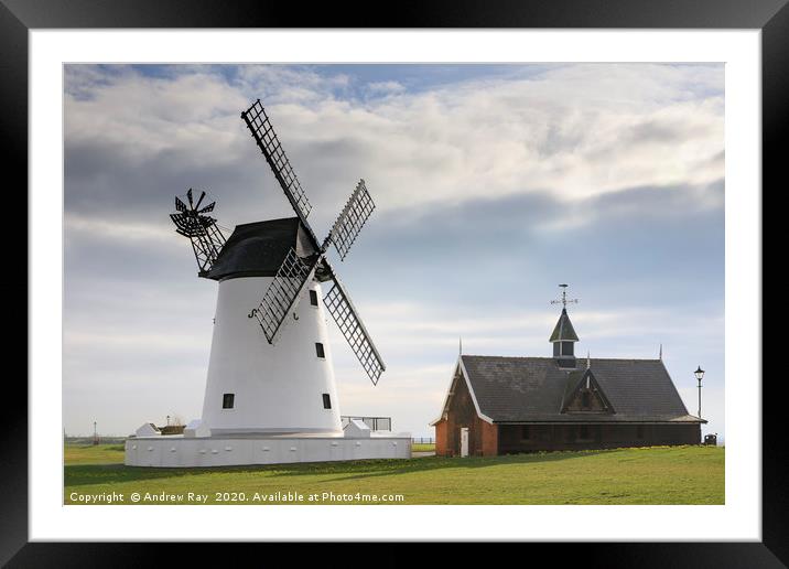 Lytham Windmill Framed Mounted Print by Andrew Ray
