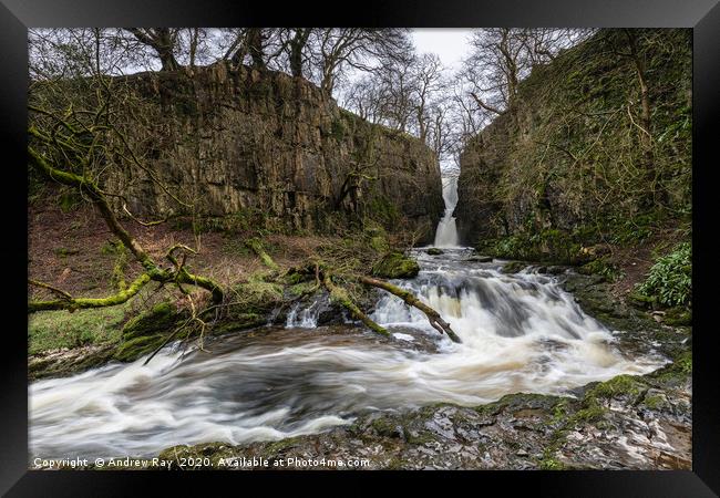 Catrigg Force Waterfall Framed Print by Andrew Ray