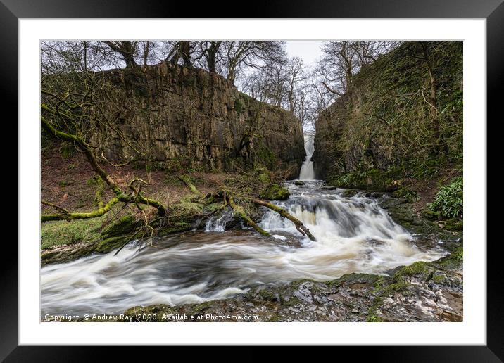 Catrigg Force Waterfall Framed Mounted Print by Andrew Ray