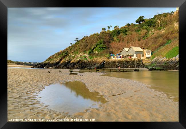Sand patterns on the Gannel Framed Print by Andrew Ray
