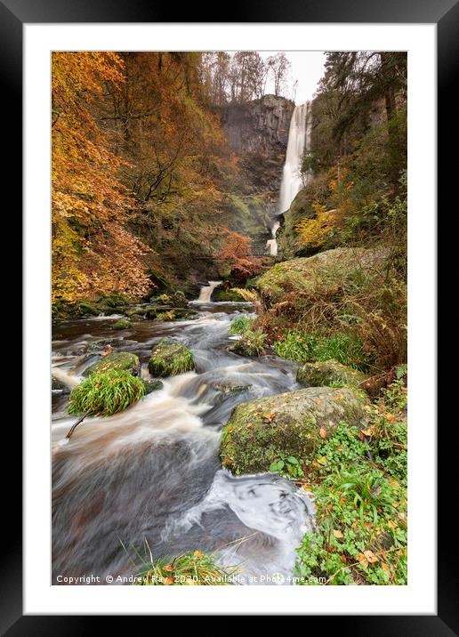 River at Pistyll Rhaeadr. Framed Mounted Print by Andrew Ray