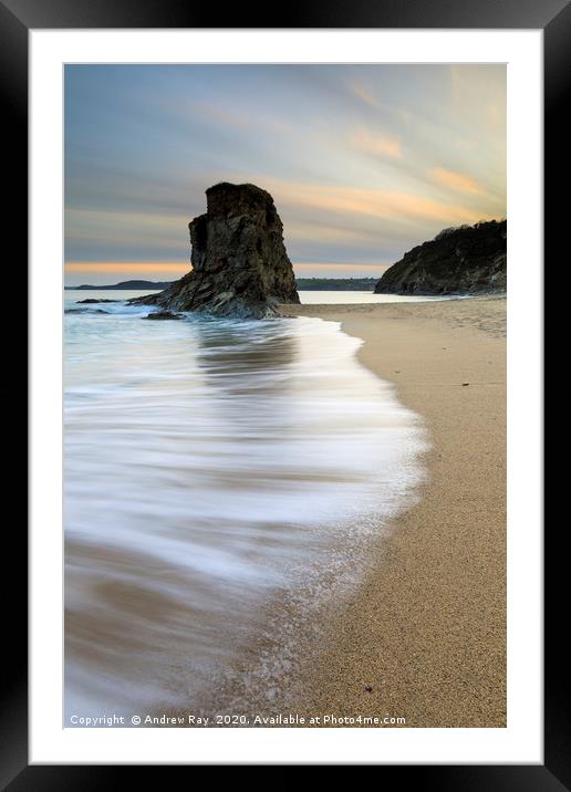 Evening at Carlyon Bay Framed Mounted Print by Andrew Ray