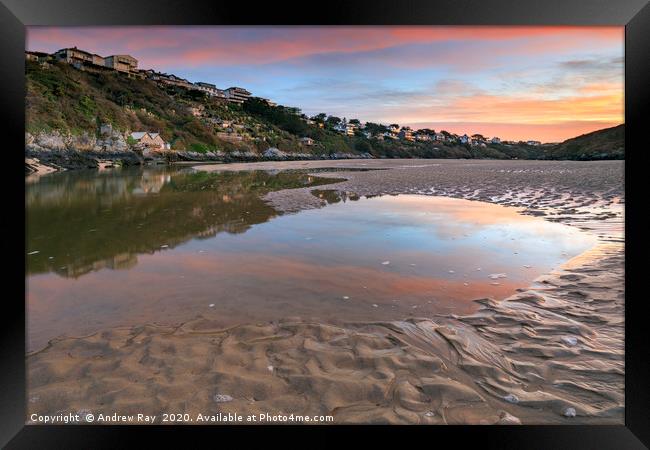 The Gannel at sunrise Framed Print by Andrew Ray
