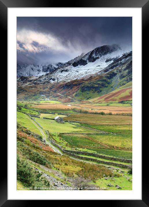 Nant Ffrancon Valley view Framed Mounted Print by Andrew Ray