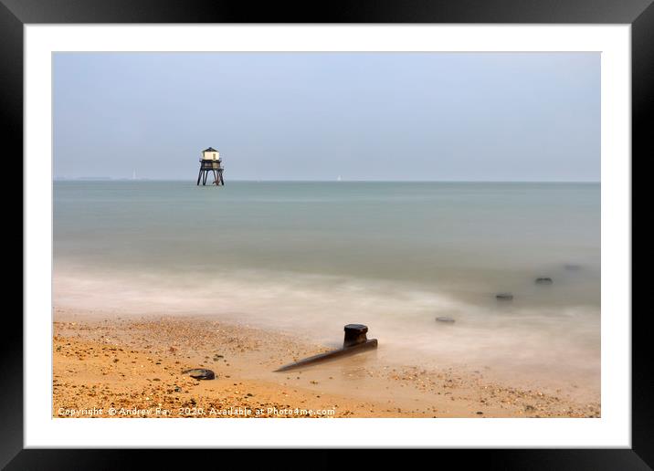 Dovercourt Lighthouse Framed Mounted Print by Andrew Ray