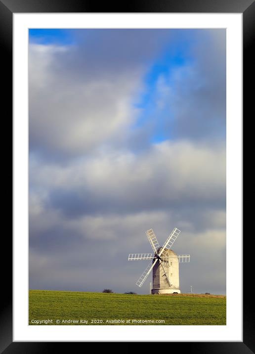 Ashcombe Windmill Framed Mounted Print by Andrew Ray