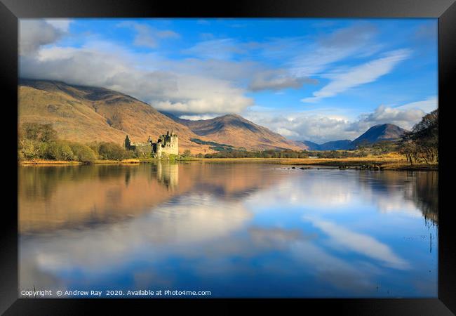 Clouds reflections (Kilchurn Castle) Framed Print by Andrew Ray