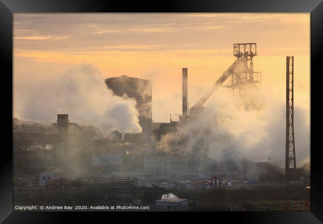 Evening at Port Talbot Framed Print by Andrew Ray