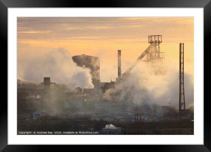 Evening at Port Talbot Framed Mounted Print by Andrew Ray