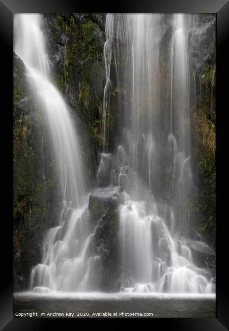 Ceunant Mawr Waterfall Framed Print by Andrew Ray