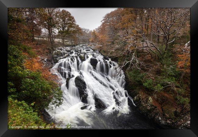 Swallow Falls (Snowdonia) Framed Print by Andrew Ray
