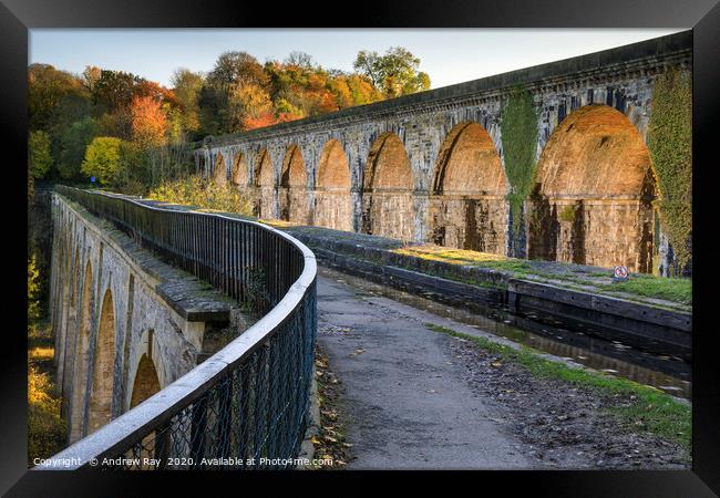 Chirk Aqueduct and Viaduct Framed Print by Andrew Ray