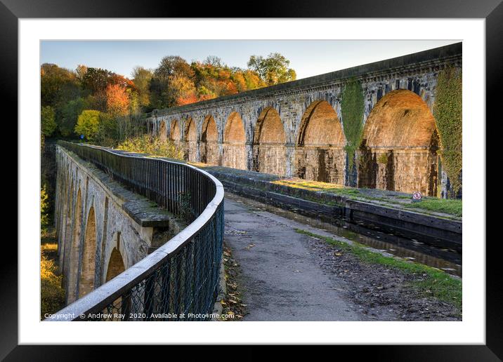 Chirk Aqueduct and Viaduct Framed Mounted Print by Andrew Ray