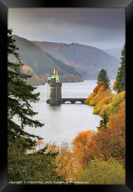 Autumn at Lake Vyrnwy Framed Print by Andrew Ray