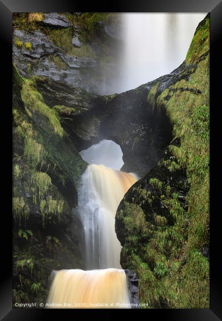 The arch (Pistyll Rhaeadr) Framed Print by Andrew Ray