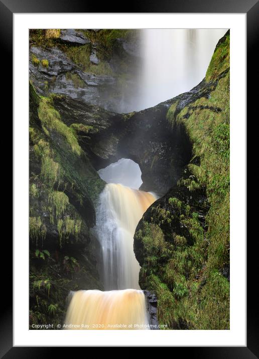 The arch (Pistyll Rhaeadr) Framed Mounted Print by Andrew Ray