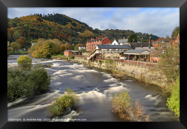 Morning light at Llangollen Framed Print by Andrew Ray
