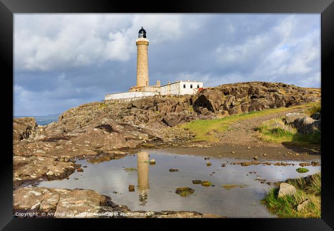 Ardnamurchan Lighthouse reflections Framed Print by Andrew Ray