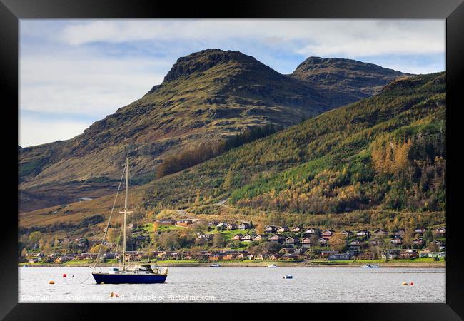 Boat on Loch Goil Framed Print by Andrew Ray