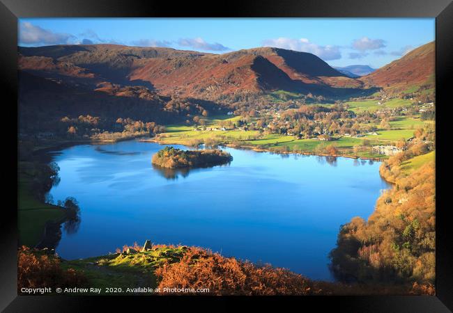 Grasmere from Loughrigg Fell Framed Print by Andrew Ray