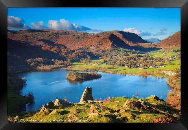 Above Grassmere Framed Print by Andrew Ray