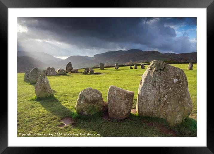 Castlerigg Stone Circle Framed Mounted Print by Andrew Ray