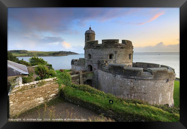 Evening at St Mawes Castle Framed Print by Andrew Ray