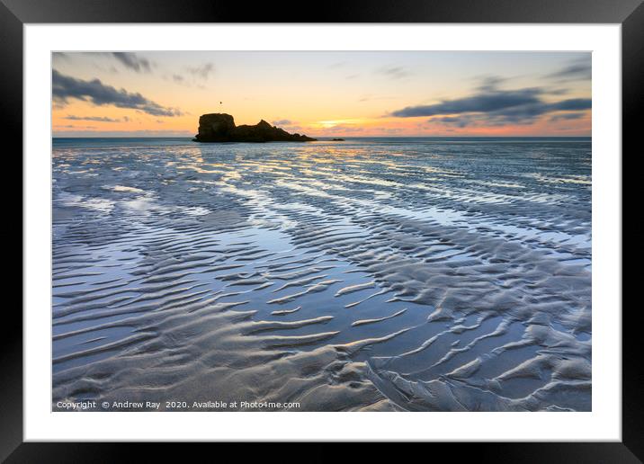 Evening at Perranporth Framed Mounted Print by Andrew Ray