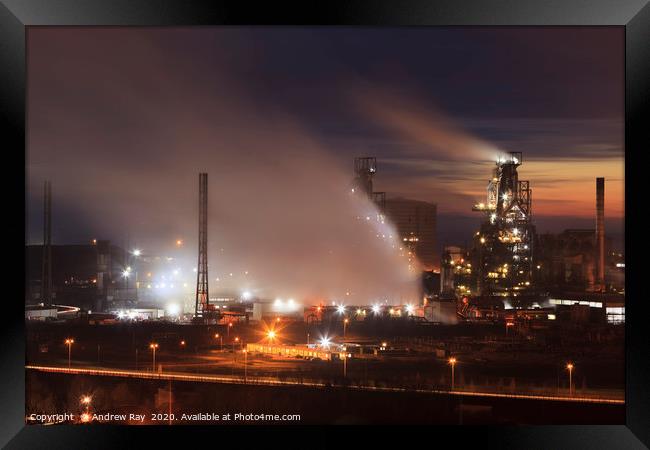 Early evening at Port Talbot Framed Print by Andrew Ray