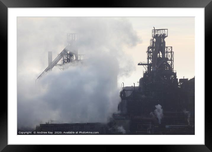 Blast furnace (Port Talbot) Framed Mounted Print by Andrew Ray