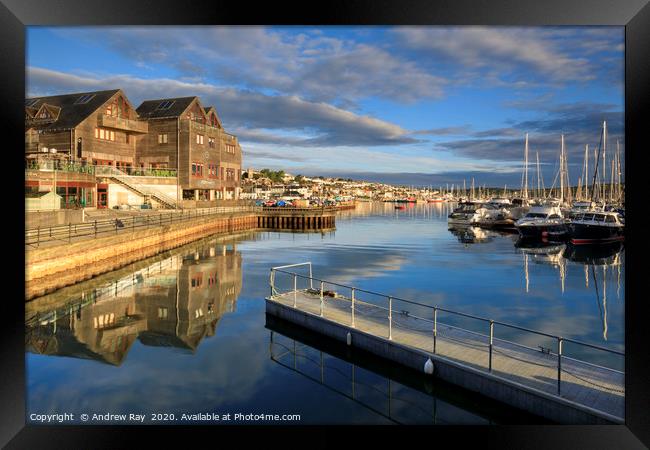 Reflections at Falmouth Framed Print by Andrew Ray