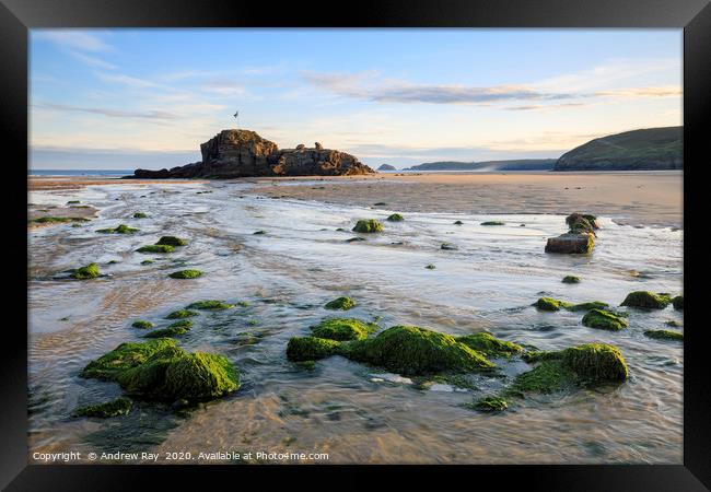 Stream view (Perranporth) Framed Print by Andrew Ray