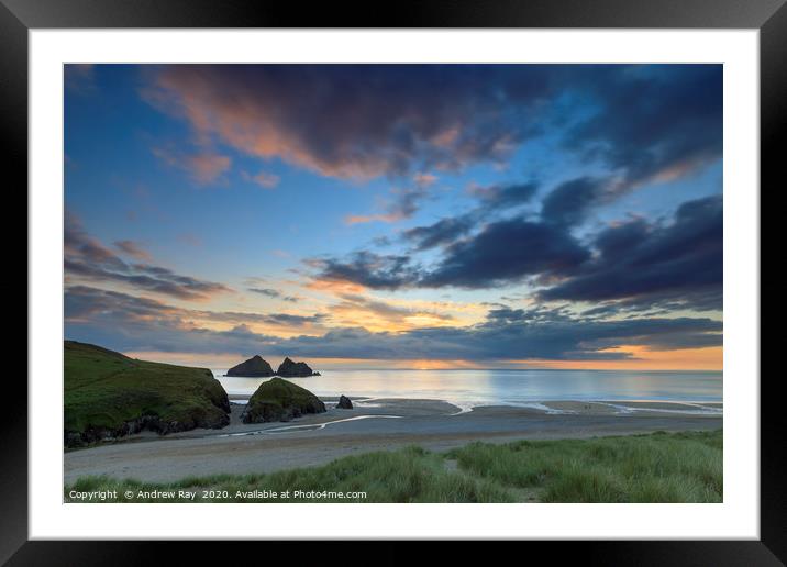 Toward the setting sun (Holywell) Framed Mounted Print by Andrew Ray