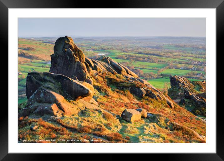 Ramshaw Rocks Framed Mounted Print by Andrew Ray