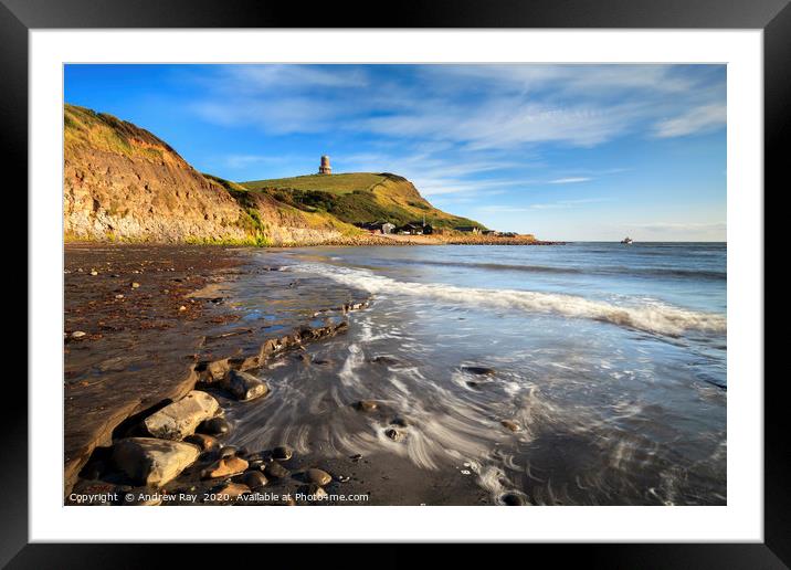 Wave pattern at Kimmeridge  Framed Mounted Print by Andrew Ray