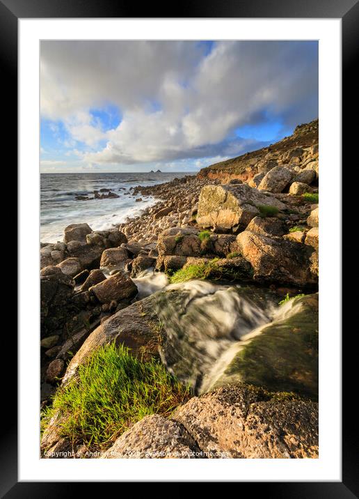 Stream at Nanquidno  Framed Mounted Print by Andrew Ray