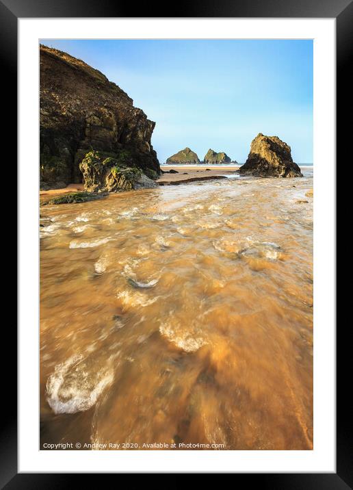 River at Holywell  Framed Mounted Print by Andrew Ray