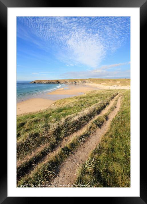 Coast Path to Holywell Framed Mounted Print by Andrew Ray