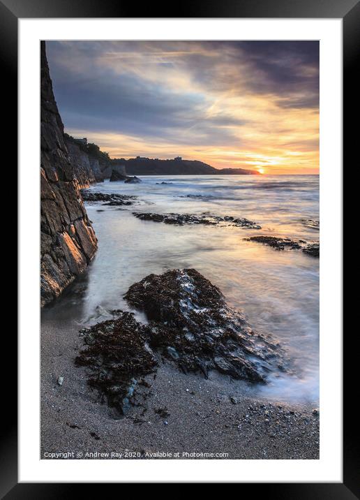 Sunrise at Gyllyngvase  Framed Mounted Print by Andrew Ray