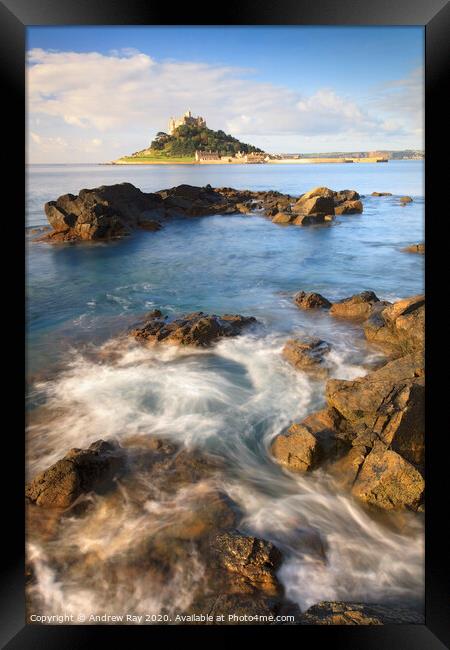 St Michael's Mount at high tide Framed Print by Andrew Ray