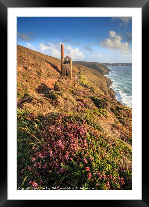 Engine House at Wheal Coates Framed Mounted Print by Andrew Ray