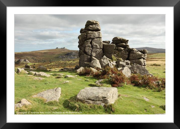 Hound Tor view (Dartmoor) Framed Mounted Print by Andrew Ray