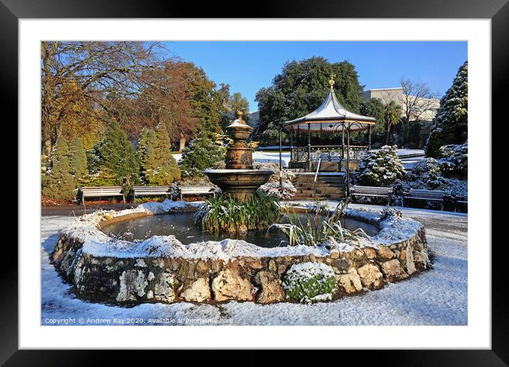 Winter at Victoria Gardens (Truro) Framed Mounted Print by Andrew Ray