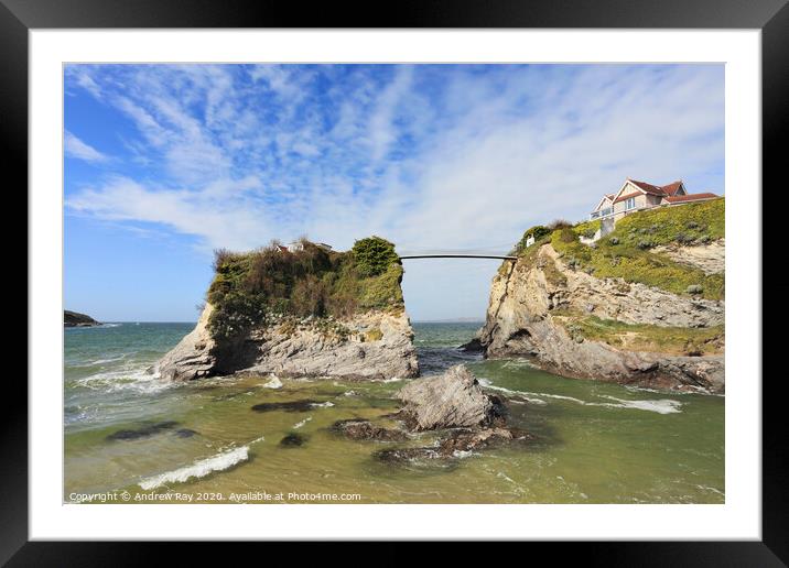 Newquay Island Framed Mounted Print by Andrew Ray