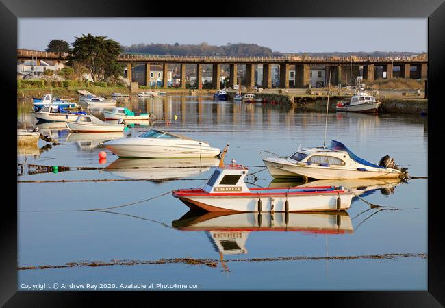 Boats at Hayle Framed Print by Andrew Ray